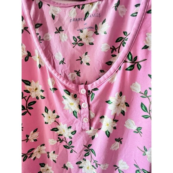 DRAPER JAMES Women's Sz M Pajama Set Pink MAGNOLIA Floral Soft Sleeveless - Picture 3 of 16